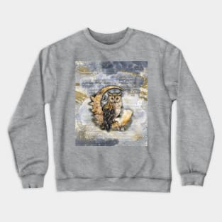 Golden Lunar Owl Crewneck Sweatshirt